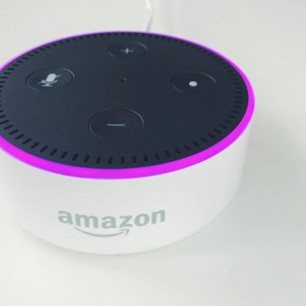Amazon Echo Dot smart speaker close up